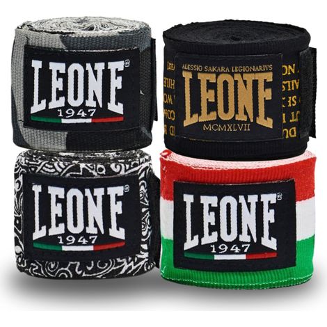 Vendas de boxeo Leone - Vendas de colores verde-rojo-blanco 4,5 m