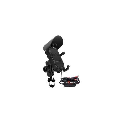 Support de téléphone pour moto, charge rapide sans fil 15W, Absorption des chocs, réglable, adapté pour NINJA 250 300 400 650