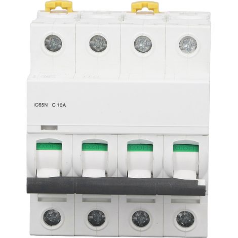 4P Miniatur-Leistungsschalter Pa66 DIN-Schienenmontage Leistungsschalter 400V Niederspannung 6000A AbschaltvermögenC10A(10A) (1/5)