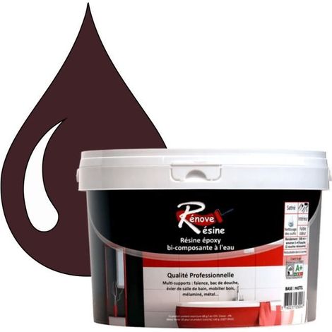 Peinture Résine 0.5L - Multisupport RAL 3007 - Rouge noir - Brillant - Intérieur (1/4)