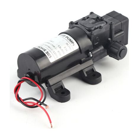 Pompe à eau auto-amorante DC 24V 80W 5.5L/min – Pressostat automatique – Débit 5.5L/min – Résistante à la chaleur et aux acides (1/5)