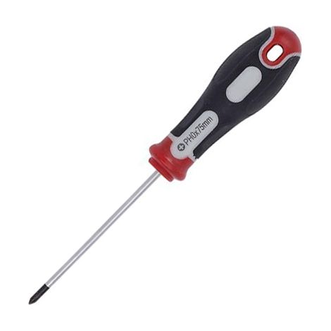 Destornillador philips con eje PH2x100mm y mango bimaterial de 18x3,5cm (1/2)