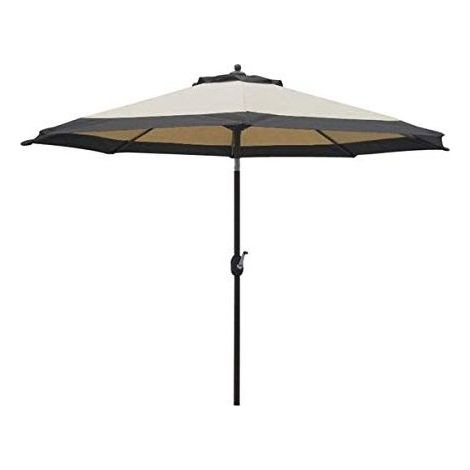 Ombrellone da giardino tondo 270 cm orientabile con struttura in alluminio - TELO BICOLOR CON AIRVENT -