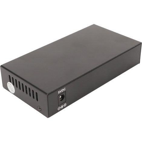 Commutateur Réseau 6 Ports Gigabit Fibre Optique, Auto-Négociation, LED, Alimentation 100-240V, pour Bureau (1/5)