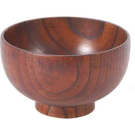 Holzschüssel für Obstsalat, Reis und Nudeln, Küchenutensil, Lebensmittelbehälter, Geschirr, robuste dekorative Schüssel. (1/5)