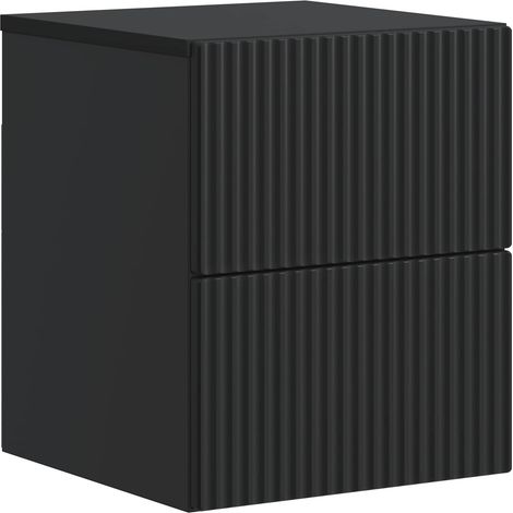 Mesita de Noche de Pared con cajón Negro 33 x 34,5 x 40 cm vidaXL