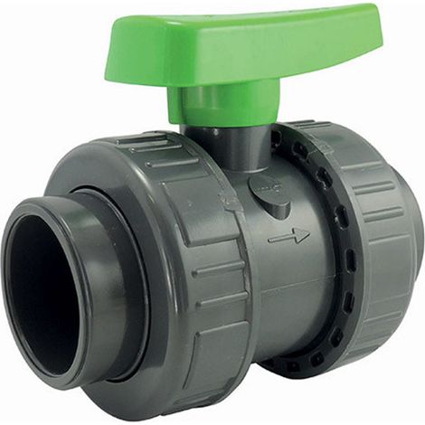 vanne PVC filetage  3/4 pouce  poigner verte - jardiboutique