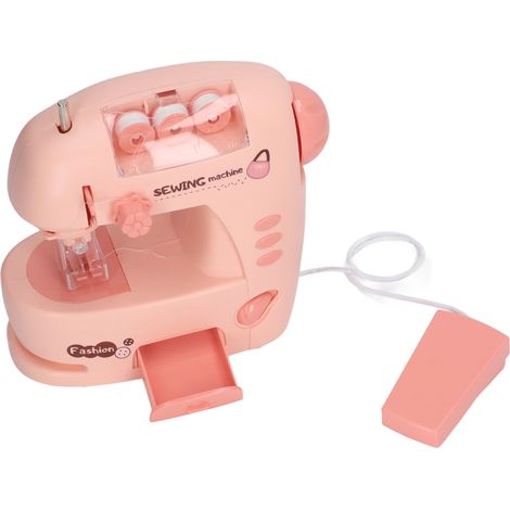 Elektrische Nähmaschine für Kinder mit Einfädler und Lineal – ein interessantes elektrisches Nähspielzeug für Zuhause (Typ 1). (1/5)