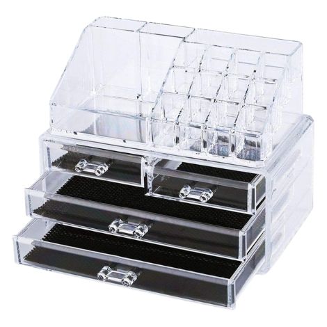 Box Portatrucco Organizzatore Cosmetici Portagioie Make up 4 Cassetti (1/5)