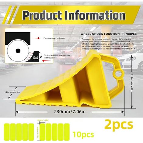 Plastic Wheel Chock with Brake Chocks for Truck Car Trailer Caravan Motorhome (1/3)