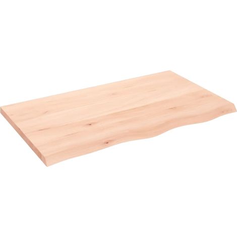 Maison Exclusive - Piano per Tavolo 100x60x(2-4)cm in Rovere Massello Non Trattato