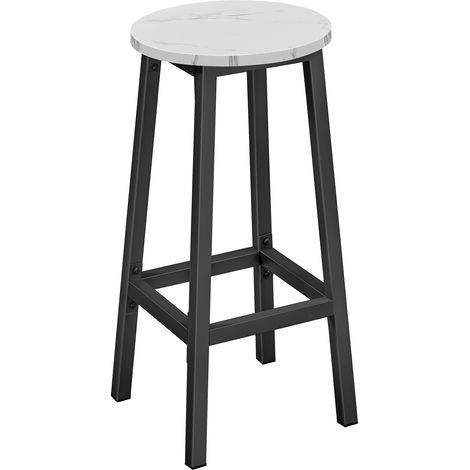 Tabouret de bar - pieds en marbre/noirs