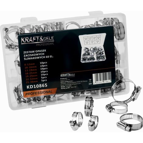 Jeu de 60 pinces à entraînement par vis sans fin KD10865 (1/5)