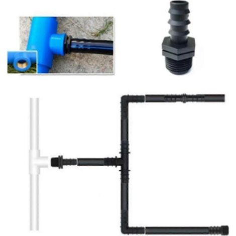 Raccord 1-2 Pouces Mâle Femelle - Embout Cannelé 16 Mm - Pour Tuyau D Arrosage Et Robinet De Jardin - Lot De 10 (1/5)