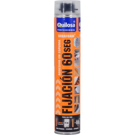 Colle de montage mousse 60 pistolet – Mousse polyuréthane expansive – Application rapide et sûre – Pour chantiers humides – Quilosa