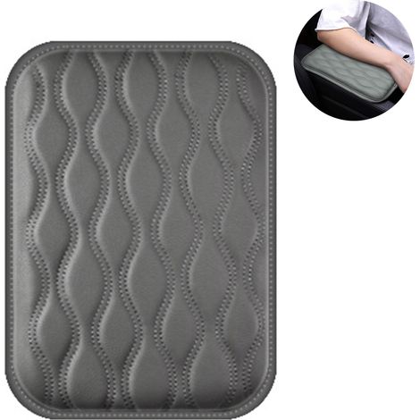 1 housse de console centrale universelle pour SUV/camion/voiture, imperméable, en cuir gris, compatible avec tous les modèles (SUV, camion, voiture). (1/5)