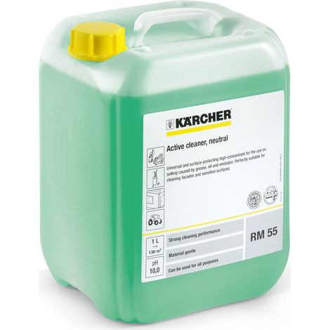 KARCHER Detergent Actif PressurePro RM 55 Neutre 62954110, Bidon de 20 L, pH 10, pour Nettoyeurs Haute Pression a Eau Froide