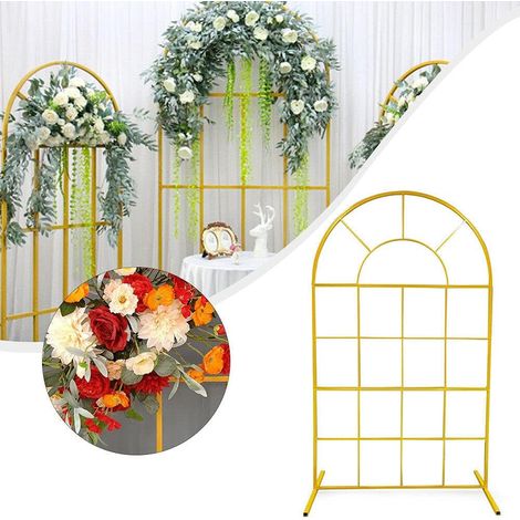 Türtyp Stehen Halter, goldener Ballon Hochzeit Halter, Bogen Dekoration Halter, Hochzeit Zeremonie Geburtstagsparty Bogen, 1,2  0,6  2m