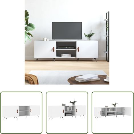 Wohnzimmer Schrank - TV-Schrank Weiß 150x30x50 cm Holzwerkstoff (1/5)