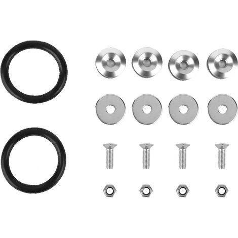 Ailes de voiture en alliage d'aluminium/rondelle de pare-chocs/Kit d'habillage de compartiment moteur de boulon (argent) (1/5)