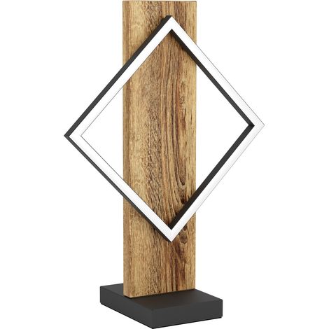 Lampada Scrivania Rustico Country Boyal Metallo Nero Plastiche Bianche Led 13W
