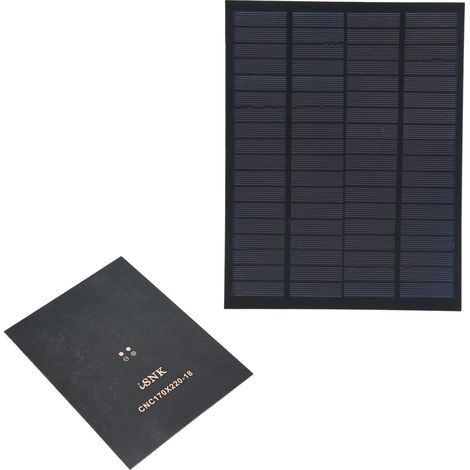 Panneau solaire 5W 18V en polysilicium pour alimentation industrielle, chargeur et projets électroniques. (1/5)