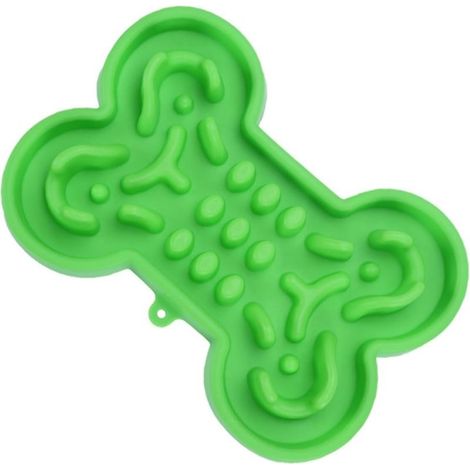 Gamelle anti-glouton pour chiots et petits chiens, verte. (1/5)