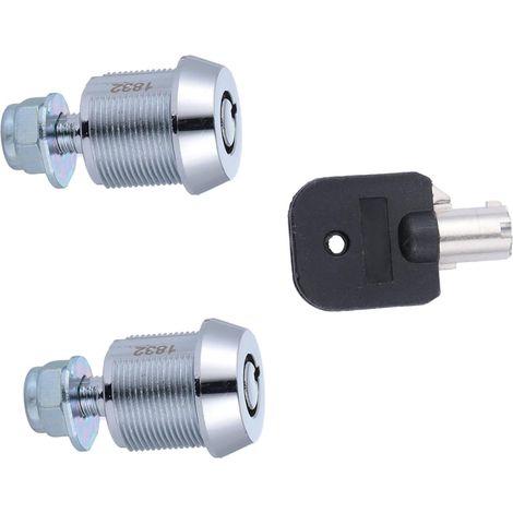 Serrure tubulaire en 2 parties pour portes et placards bois avec (1/5)