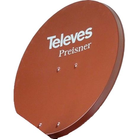 Antenne satellite Televes S75QSD-Z 75 cm en aluminium rouge