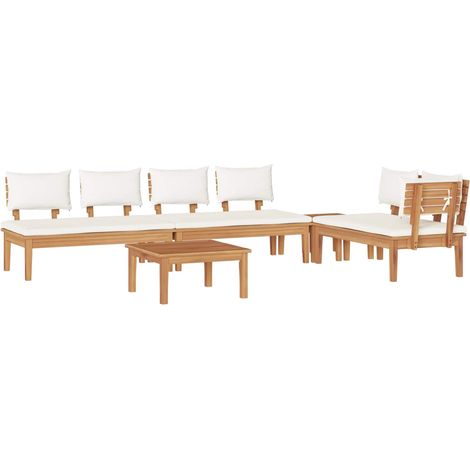 Maison Exclusive - Set Divano da Giardino 5 pz Marrone e Crema (1/5)