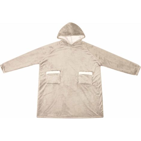 vidaXL Sudadera manta Beige L Forro Polar y Franela (1/2)