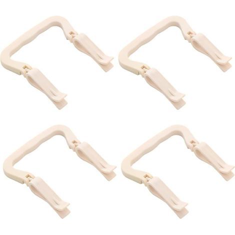 Lntyq 4 pièces Support sac poubelle Clip Fermeture poubelle Supports de pince à clip en plastique pour poubelle de poubelle de cuisine Poubelle Clip (1/5)
