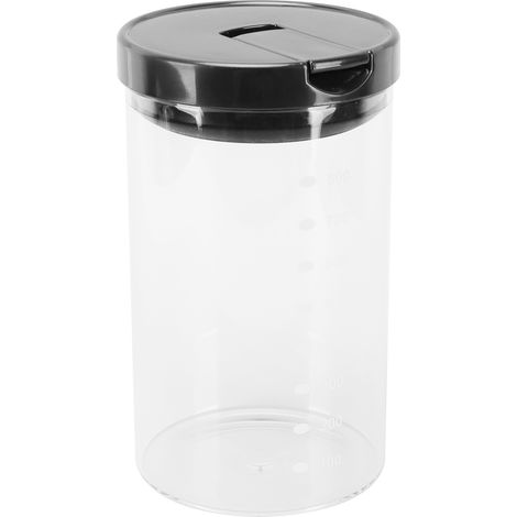 Bocal en verre avec couvercle, graduation, pour la conservation des aliments secs en cuisine et à la maison, 800 ml (1/5)