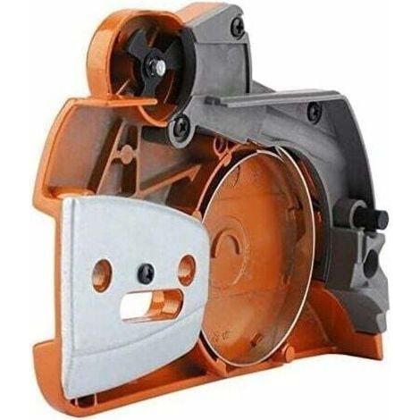 Couvercle de Pignon d'embrayage Ensemble de Frein de Tronçonneuse Chaîne Embrayage Frein Couvercle De Pignon pour Husqvarna 340 345 353 357 359 (1/4)