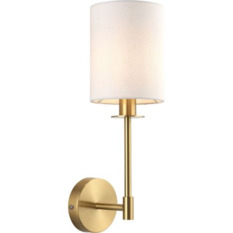 Applique Sancerre Endon ottone satinato paralume bianco E14 (1/5)