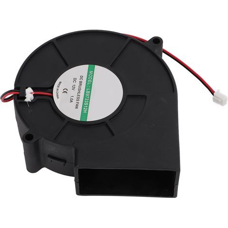 Leiser, hochtouriger, hochtemperaturbeständiger Radialventilator, 12 V DC, 1 A (1/5)
