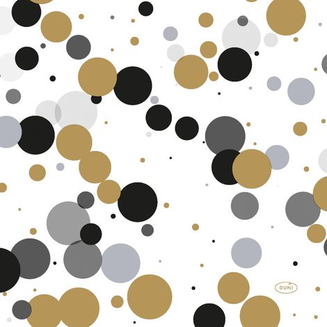 Duni Servietten Bubbles Black 33 x 33 cm - 20er Pack Serviette