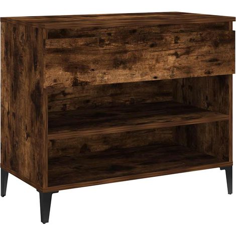 Maison Exclusive - Scarpiera Rovere Fumo 70x36x60 cm in Legno Multistrato (1/5)