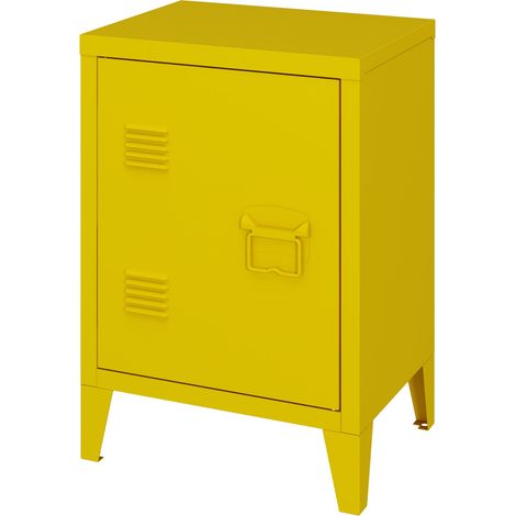 Comodino comodino cassettiera mobile contenitore maniglia porta destra 57 x 40 x 30 cm giallo 030011019