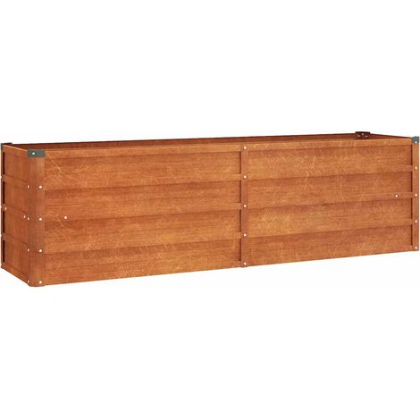 Maison Exclusive - Hochbeet Rostig 160x40x45 cm Cortenstahl