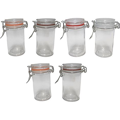6 barattoli con chiusura tappo ermetico da 70 ml vasetto cucina Casa per marmellate salse miele Regali Bomboniere Confetture (1/4)