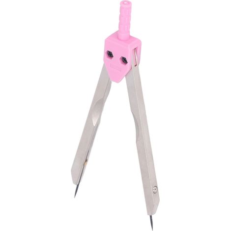 Compas d'ECG en acier inoxydable, règle de 0 à 2,4 pouces, outil de mesure pour le dessin technique, rose