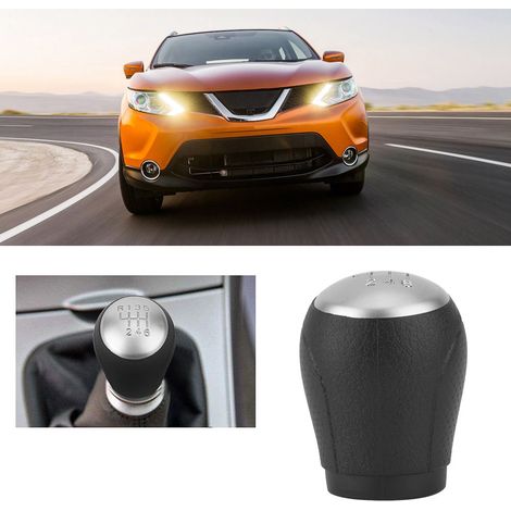 Manette de vitesse 6 vitesses en aluminium pour Qashqai X-Trail MT 2006-2013, pommeau de levier de vitesses auto, pièce de remplacement intérieure (1/5)