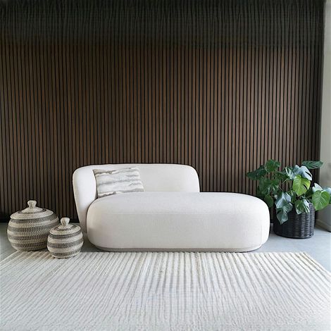 Méridienne blanche design organique et coussin assorti NAMSOS