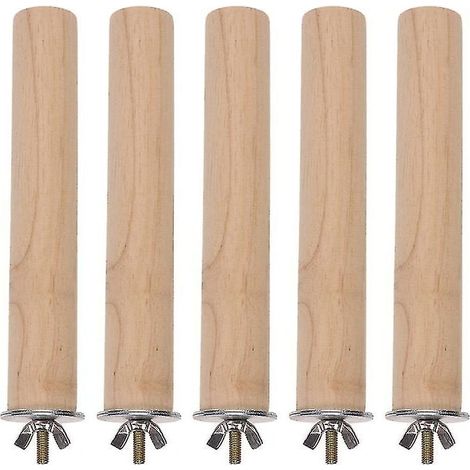 Lot de 5 perchoirs à oiseaux en bois