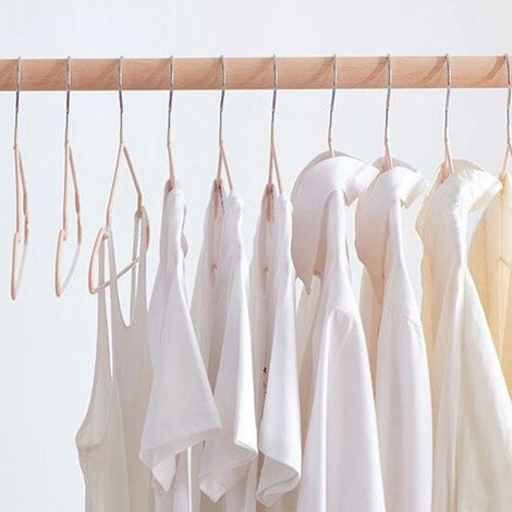 Lot de 10 cintres de 40 cm en acier inoxydable, étendoir à linge rose pour dortoir (1/5)