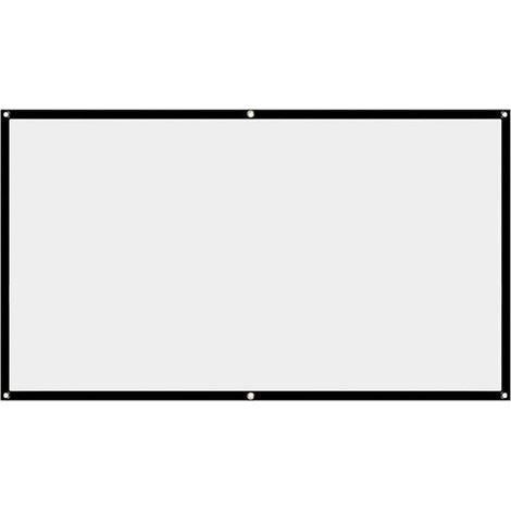 Écran de projection, pliable 16:9 HD écran de projection, antifroissement, portable, double face, film de projection avec trou de suspension pour Home Cinéma Extérieur Intérieur (1/5)