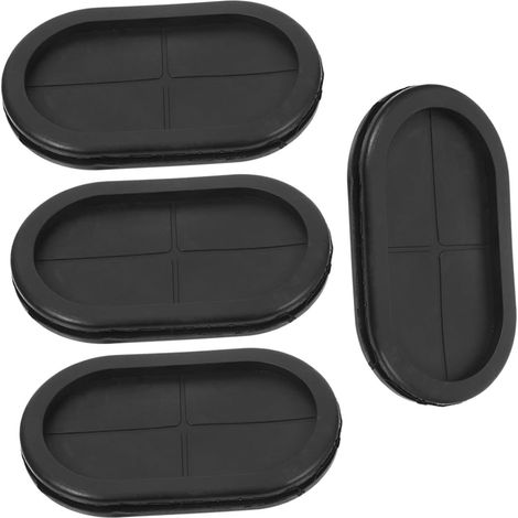 Cabilock Lot de 4 rondelles ovales en caoutchouc noir (1/5)