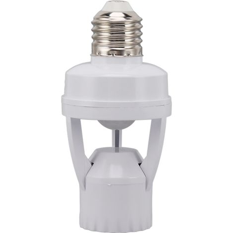 Douille De Lumière Adaptateur D'ampoule E27 Capteur De Mouvement PIR Allumage Extinction Automatiques Pour Garage Sous-sol (1/5)