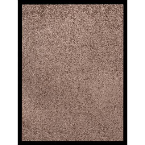 Paillasson de porte d'entrée 60 x 80 cm PP marron vinyle antidérapant DEC040629 (1/5)